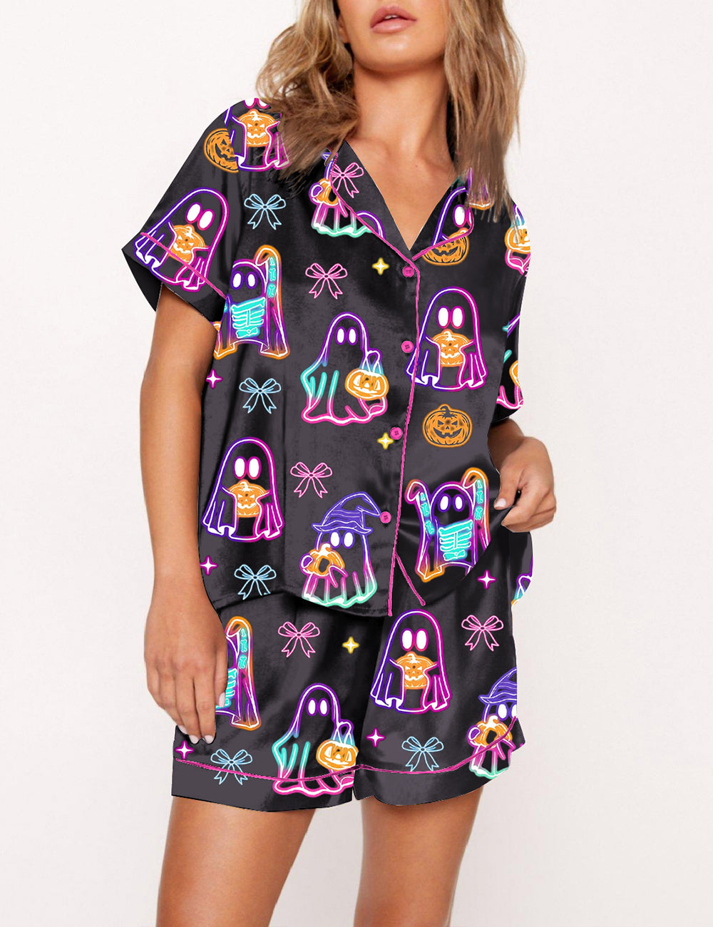 Women's Halloween Ghost Pajama Set