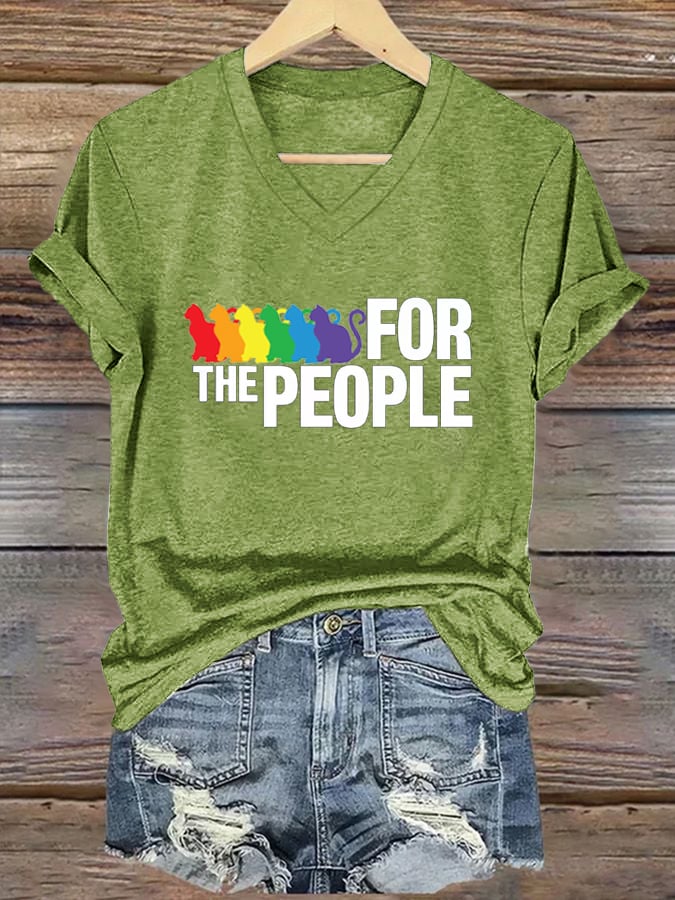 Women's For The People Printed Casual T-Shirt