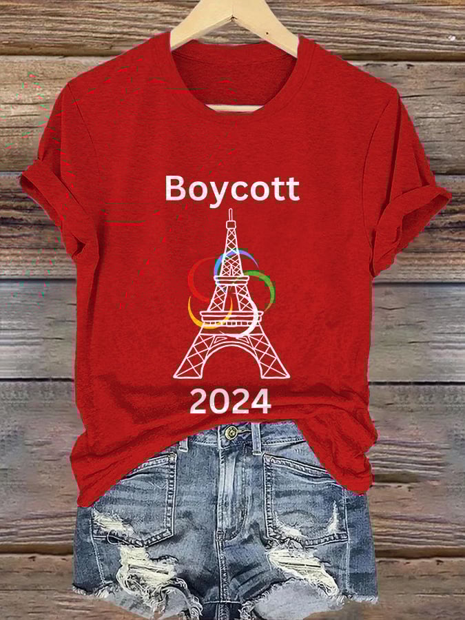 Retro Boycott 2024 Print T-Shirt