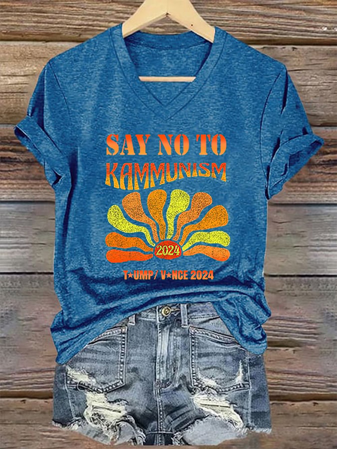 Women's Say no to Kamunism Print T-Shirt
