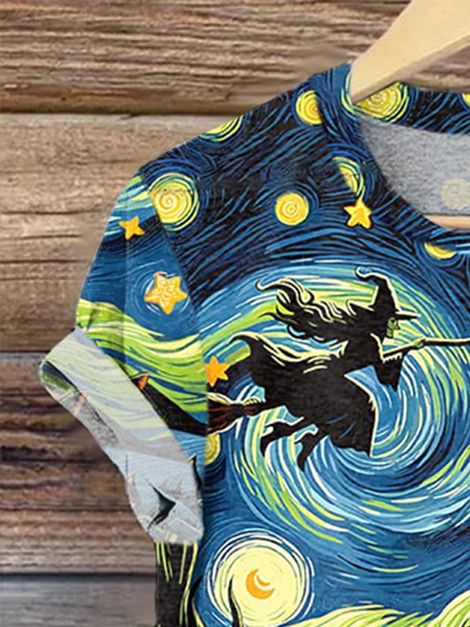 Women's Witch Print Shirt