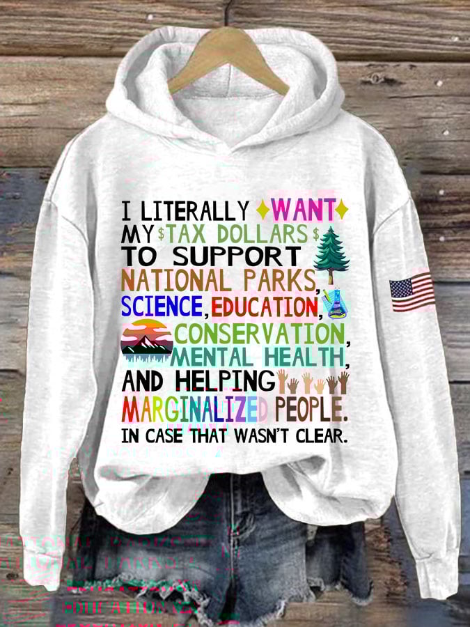 Women's Support National Parks Printed Hoodie