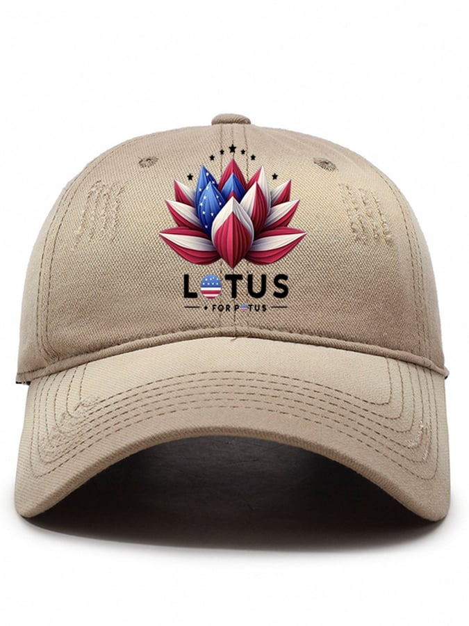 Unisex Lotus For Potus Print Baseball Cap
