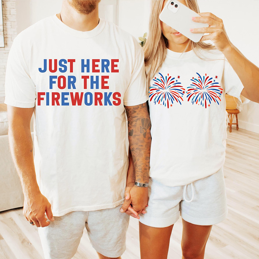Independence Day Funny Couples Fourth Of July T-Shirt