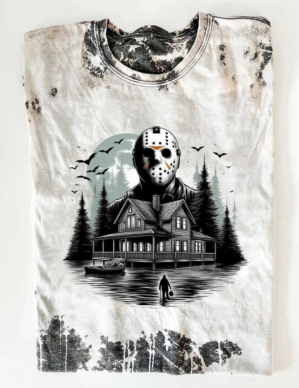Women's Retro Halloween Horror Movie Print T-Shirt