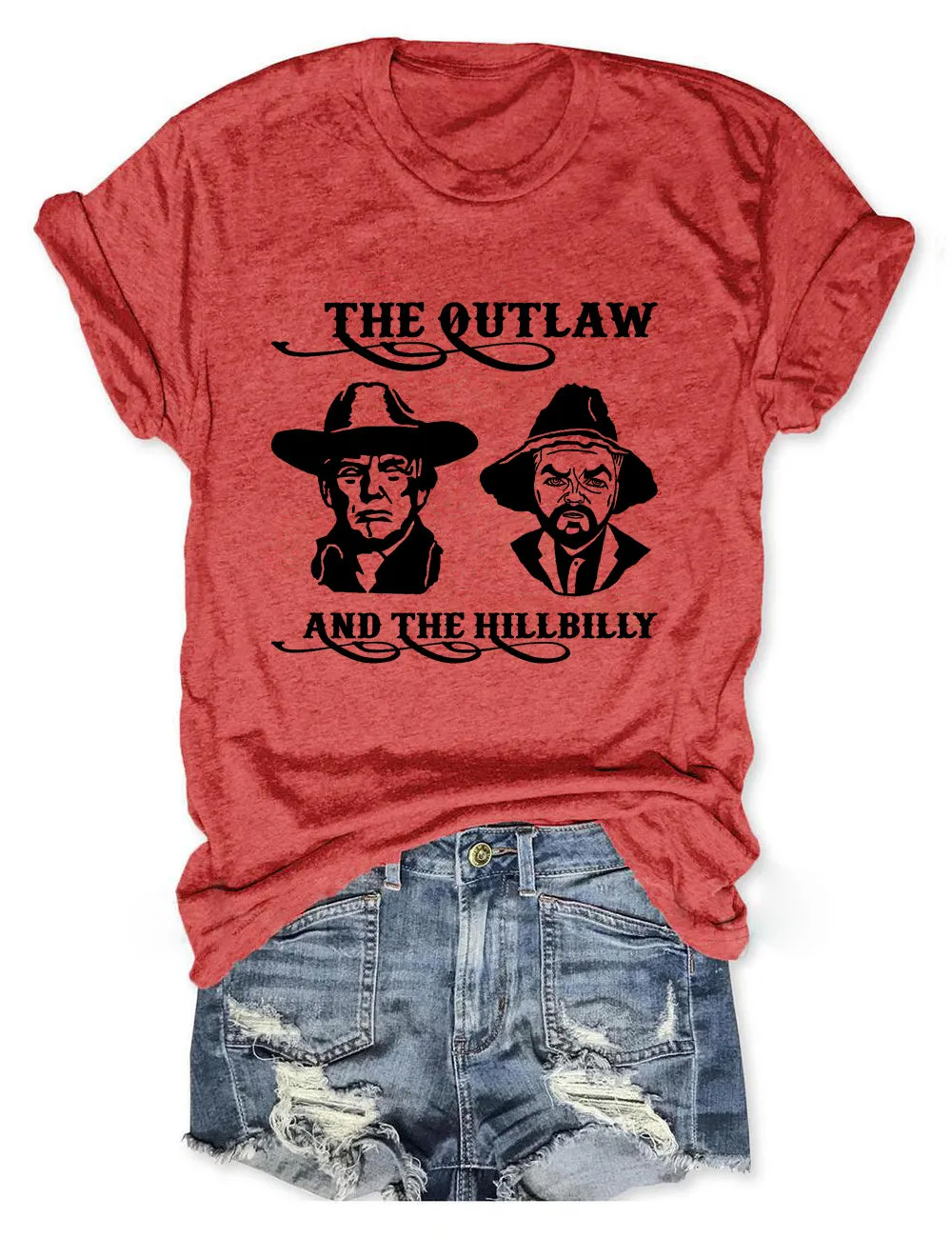 Women's The Outlaw And The Hillbilly Print T-Shirt