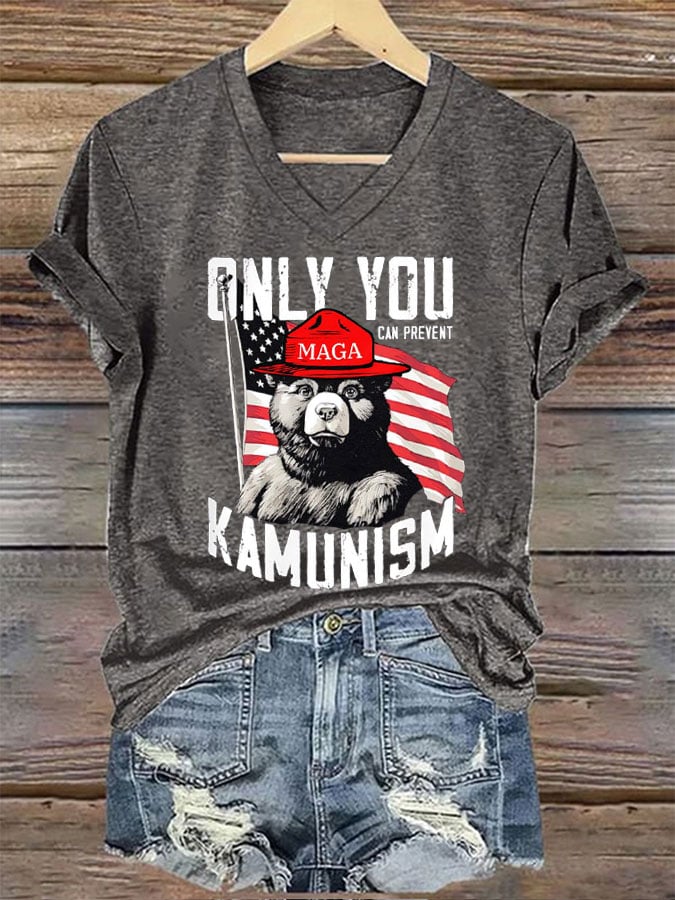 Women's Only You Can Prevent Kamunism Print T-Shirt