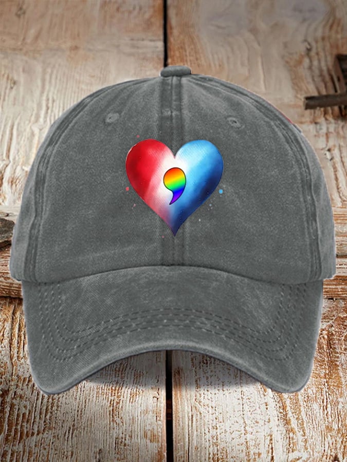 Unisex  Love  Comma Print Baseball Cap