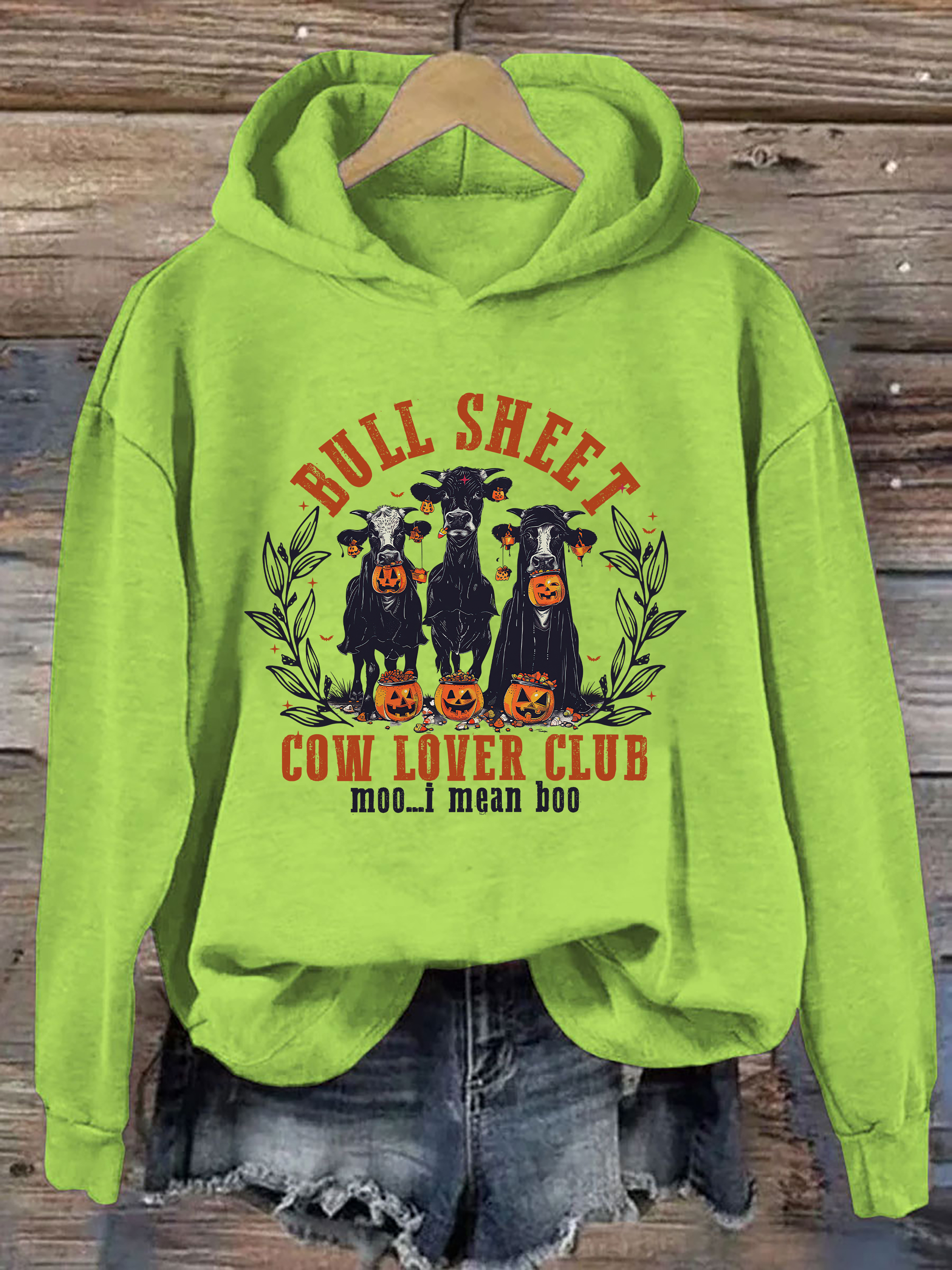 Bull Sheet Cow Lover Club Hoodie