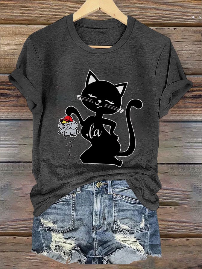 Women's Childless Cat Lady Print T-Shirt