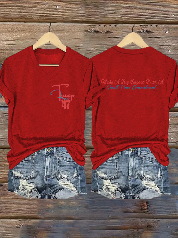 Women'S Make A Big Impact With A Small Time Commitment. Force 47 Print T-Shirt