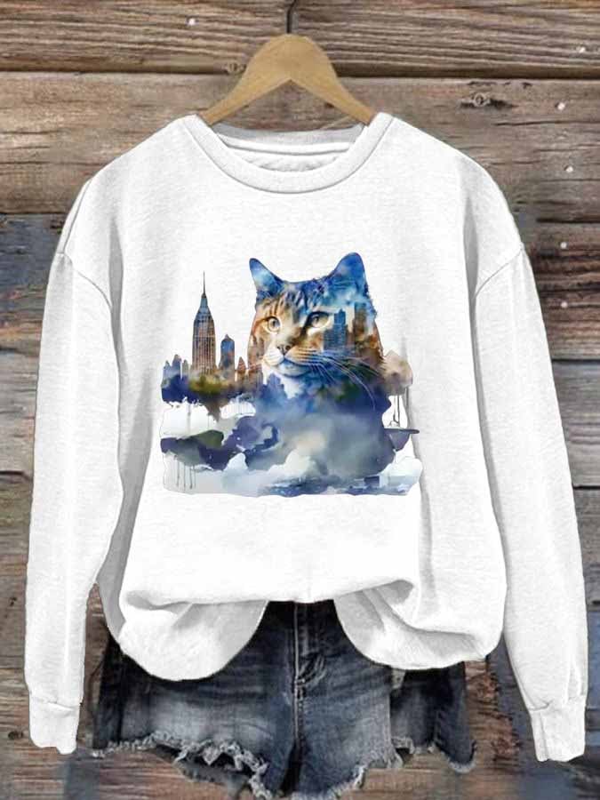 Women's La Cat 2024 Print Casual Sweatshirt