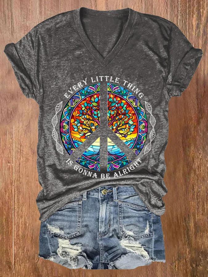 Every Little Thing Is Gonna Be Alright Art Print Casual T-shirt