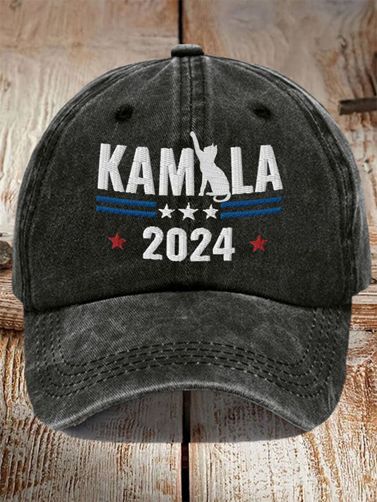 Cat Comma La 2024  Print Baseball Cap