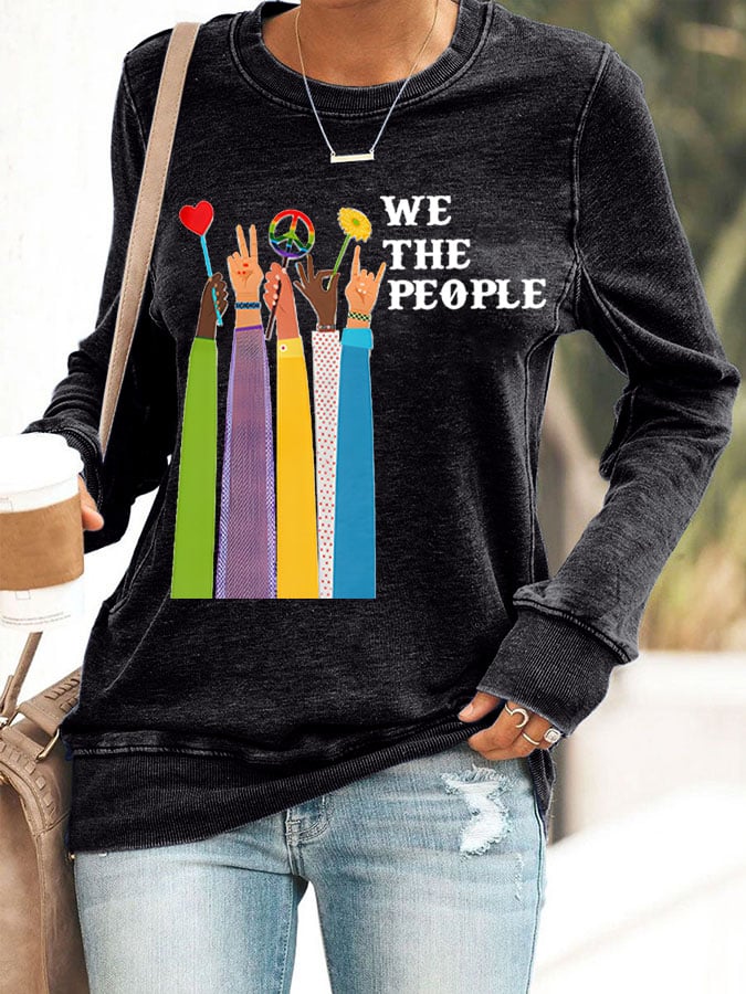 Women'S We The People Peace Printed Casual Sweatshirt