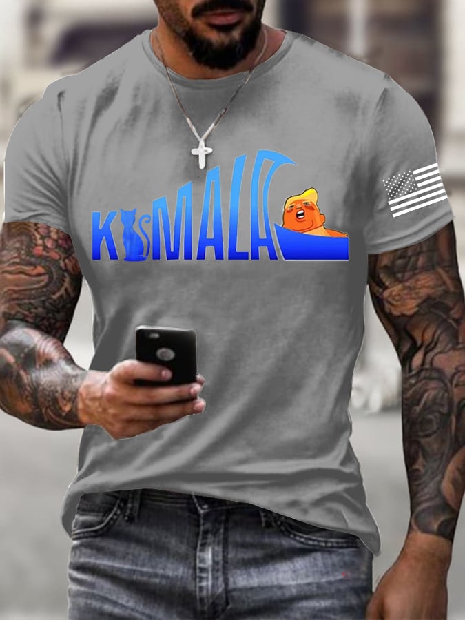Men's flag comma la 100% cotton short sleeve t-shirt