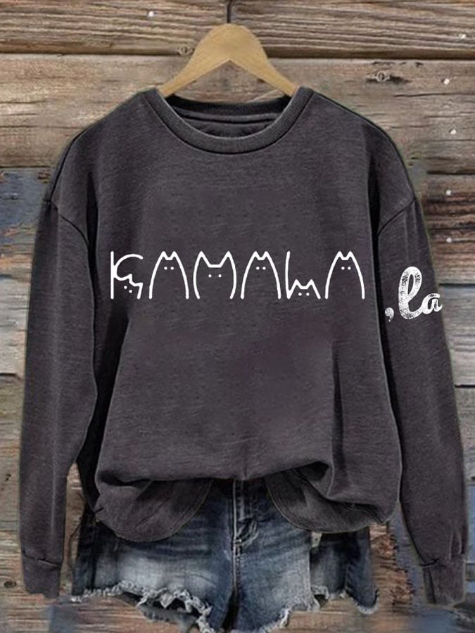 Women's La  Print Casual Sweatshirt