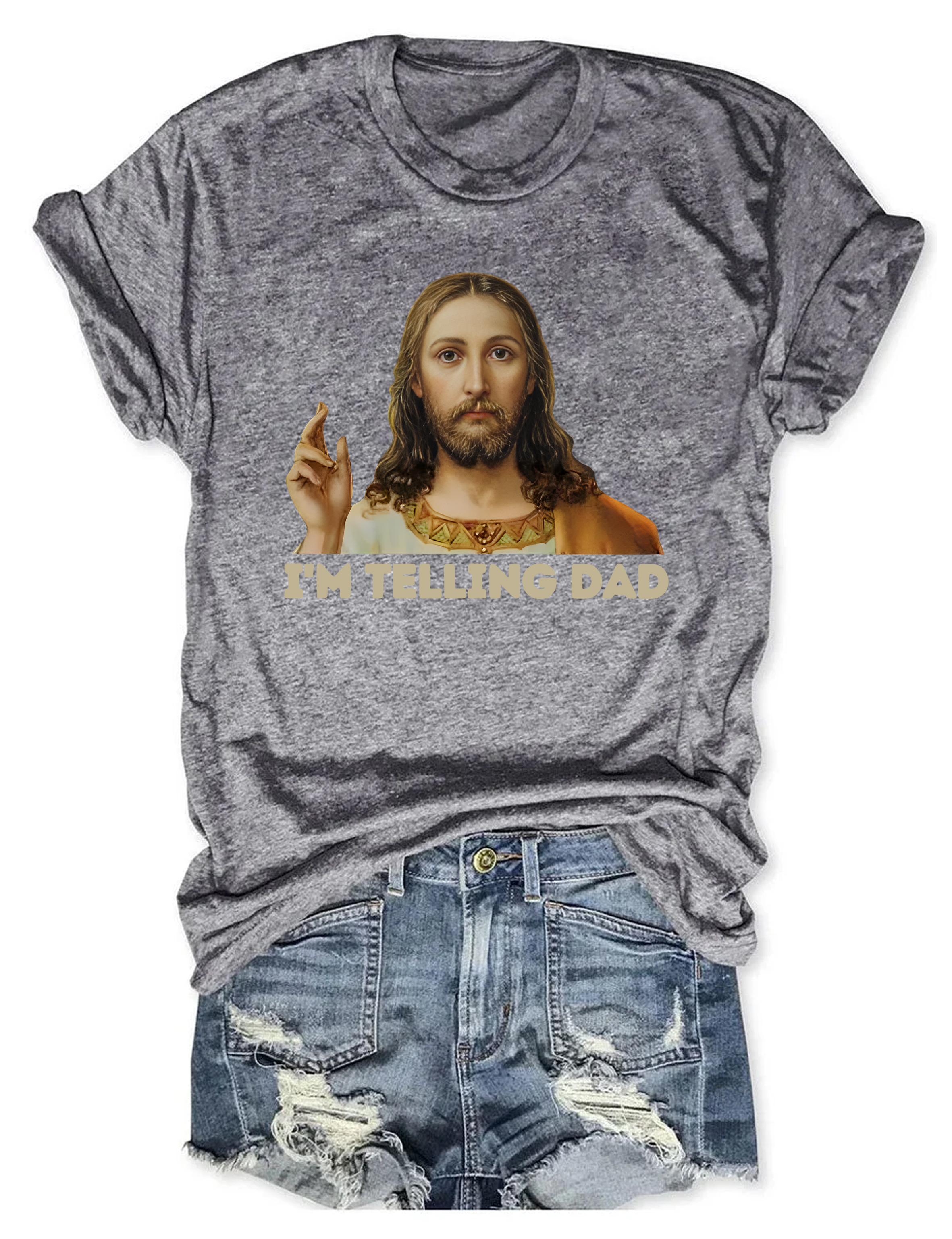 I'm Telling Dad Jesus T-shirt