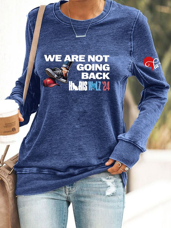 Women's Comma La We're Not Going Back Print Casual Sweatshirt