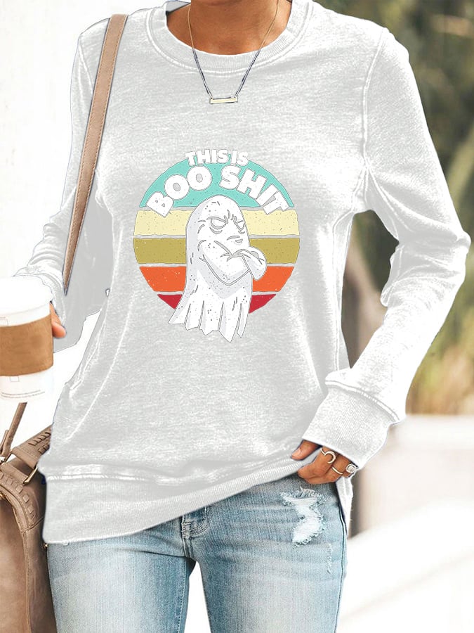 Women's Halloween Printed Sweatshirt