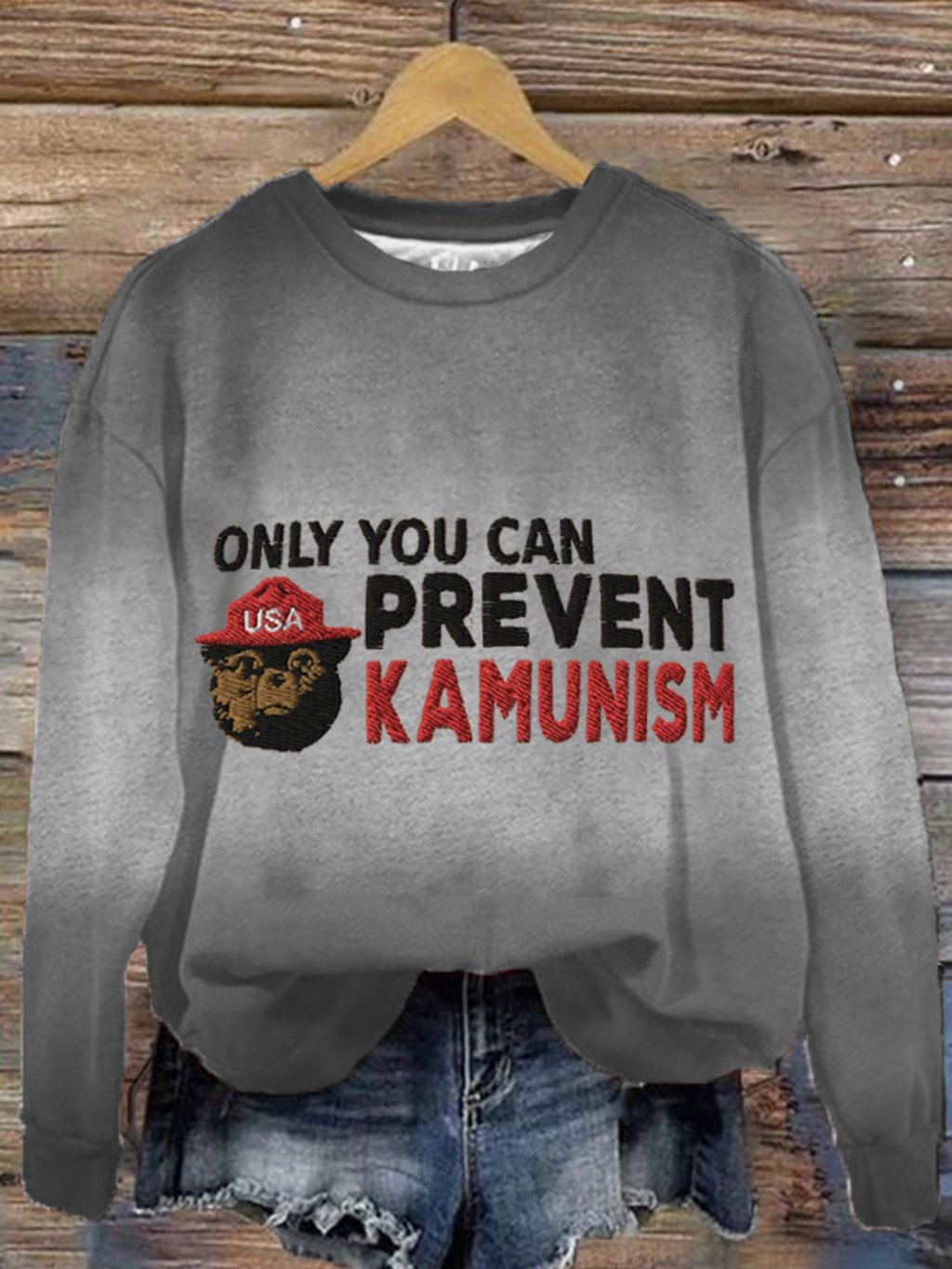Women's Only You Can Prevent Kamunism Printed Sweatshirt