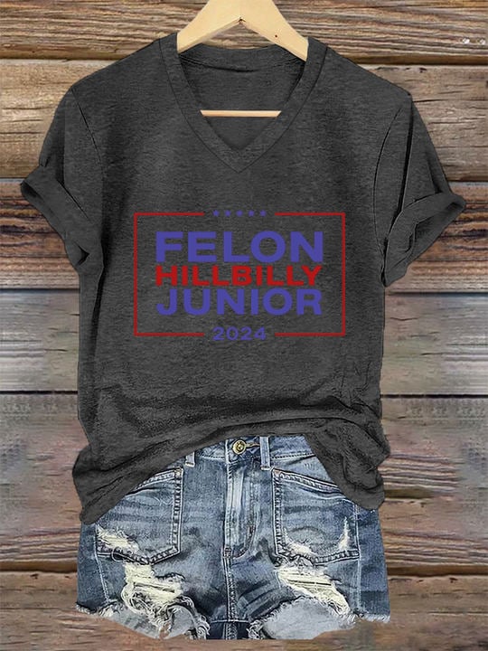 Women's Felon Hillbilly Junior Print T-Shirt