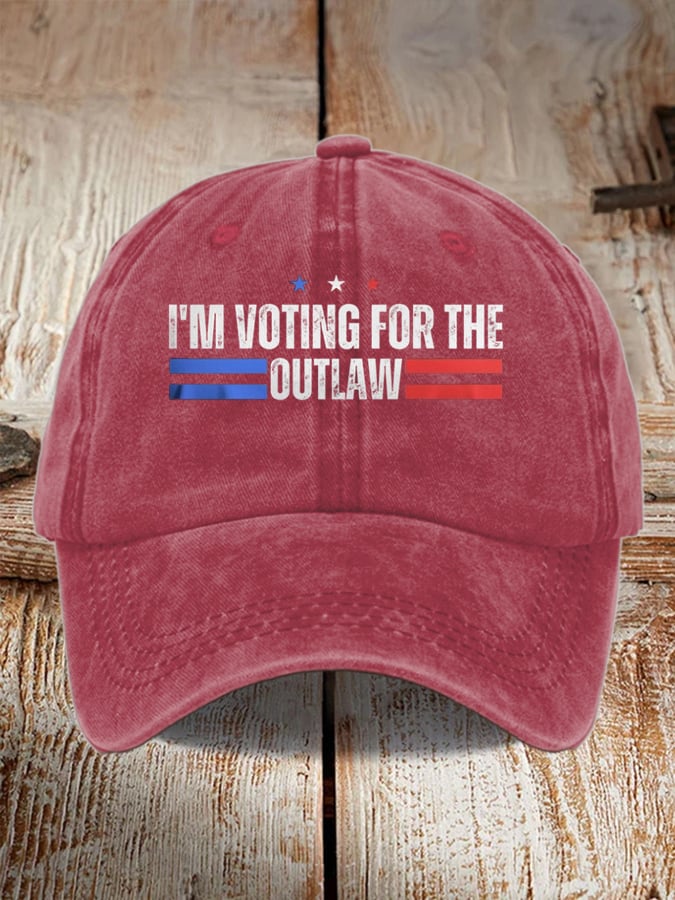 Unisex I'm Voting for the Outlaw Print Baseball Cap