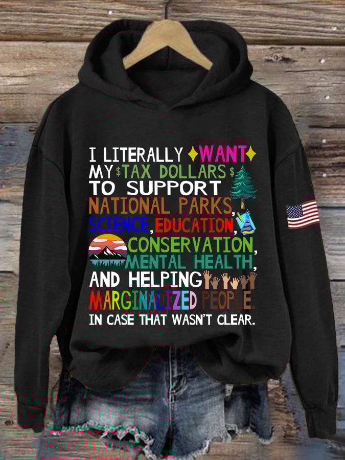 Women's Support National Parks Printed Hoodie