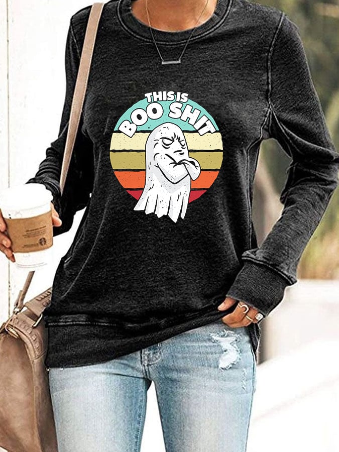 Women's Halloween Printed Sweatshirt