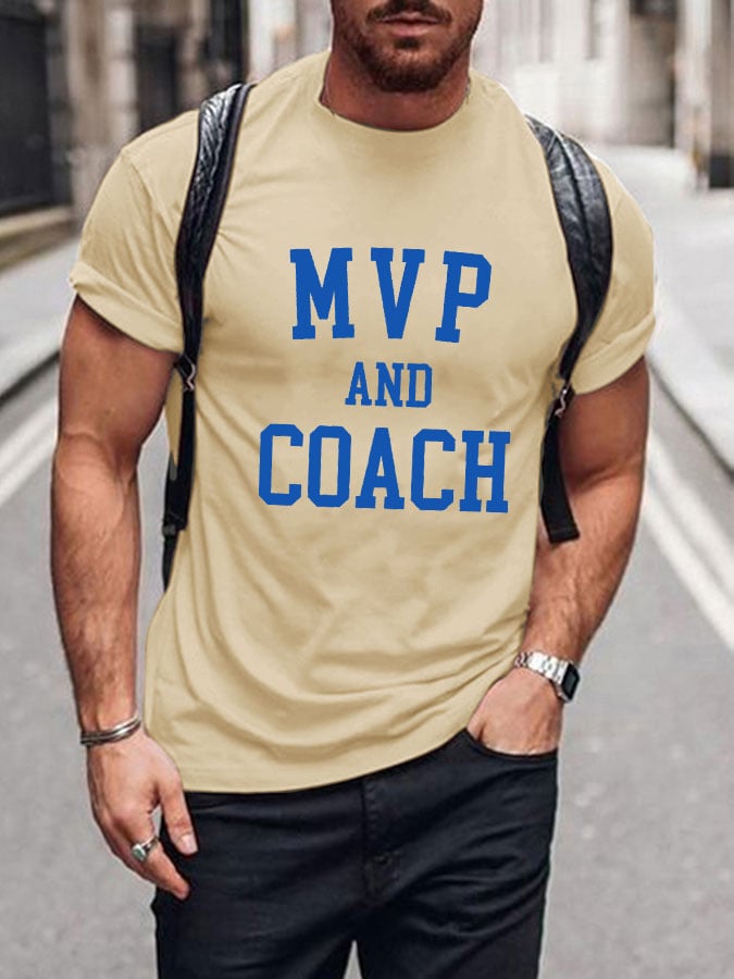 Men's MVP AND COACH printed T-shirt