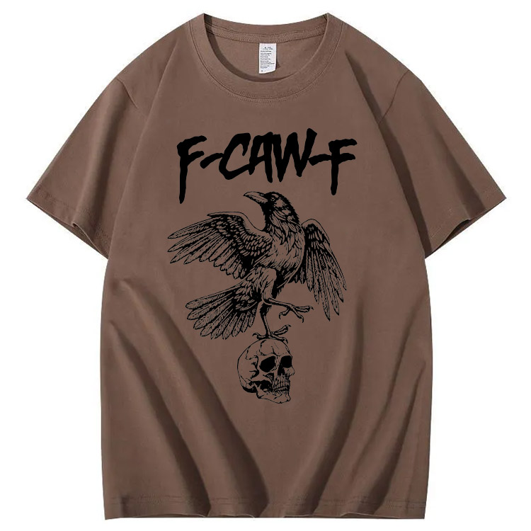F-CAW-F Skull Pattern T-Shirt