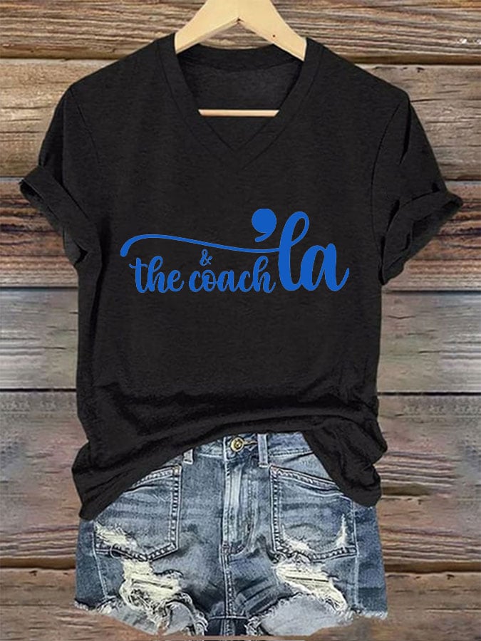 Women's Comma La And The Coach Print T-Shirt