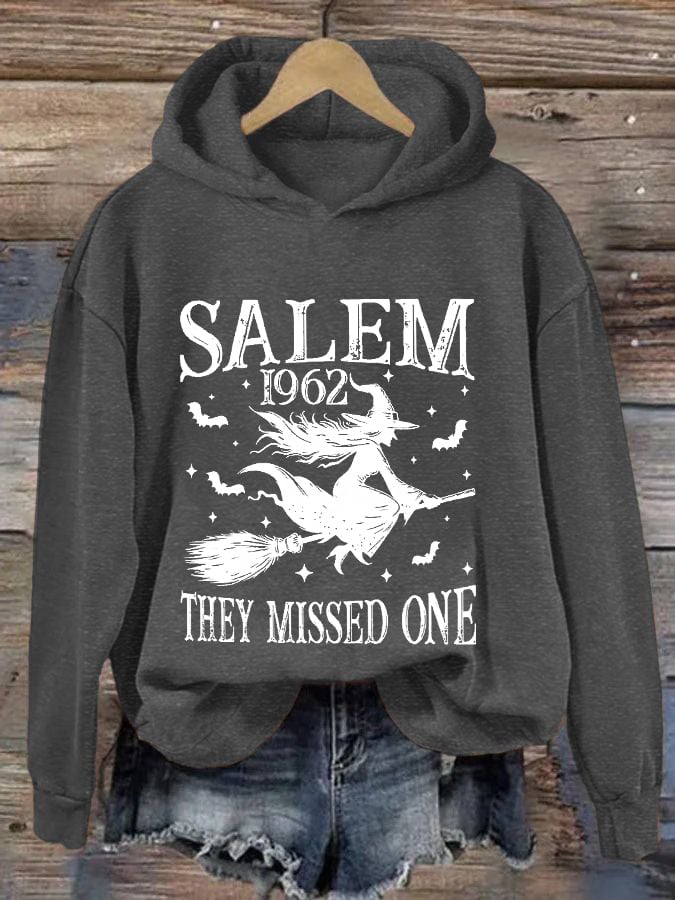Women's Funny Halloween Witch Salem 1692 You Missed One Casual Hoodie