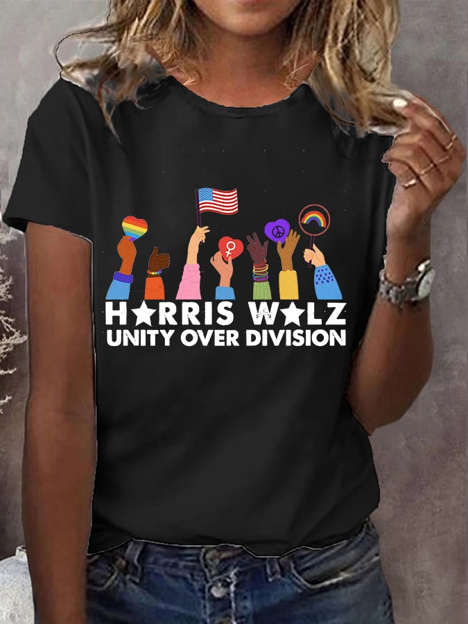 Women's Unity Over Division Printed T-Shirt