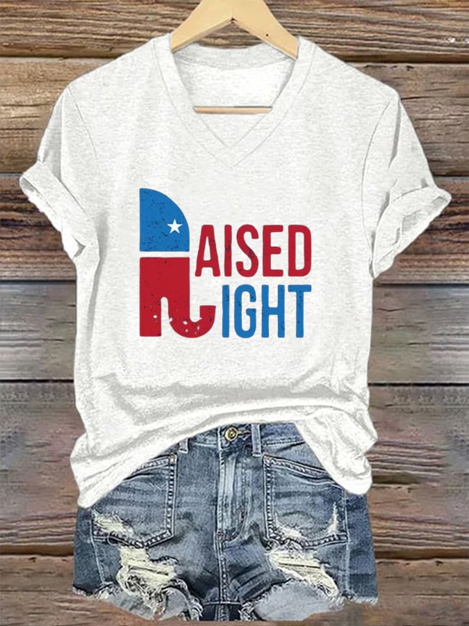 Women's Funny Elephant Raised RightPrint T-Shirt