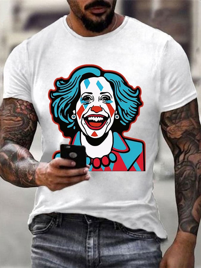 Men's Clown Printed Casual T-Shirt