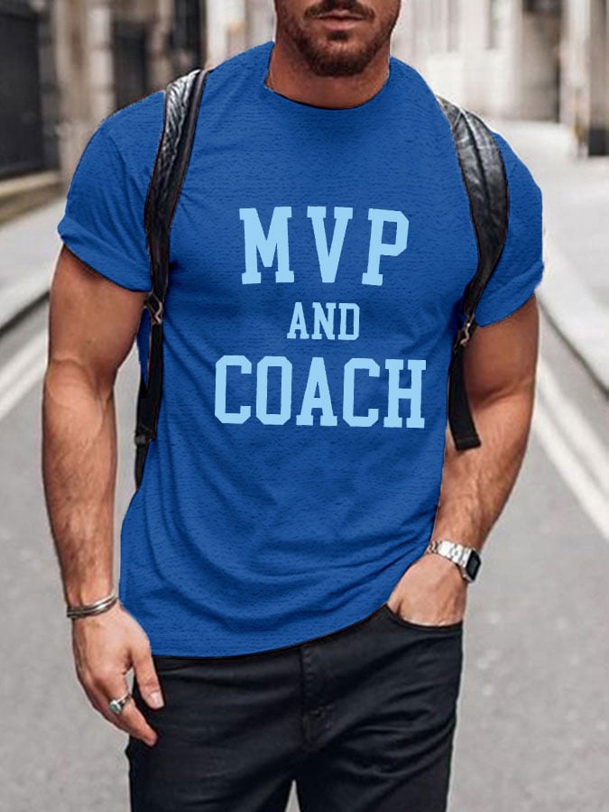Men's MVP AND COACH printed T-shirt