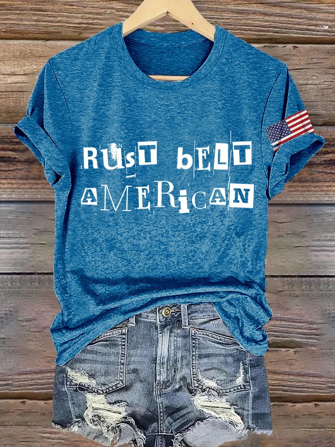 Retro Rust Belt American Print T-Shirt