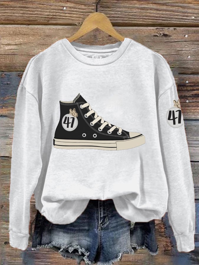 Women's 47 canvas shoes sweatshirt