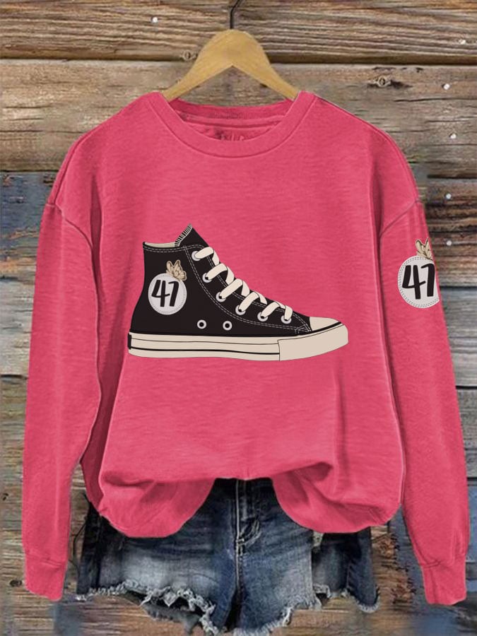 Women's 47 canvas shoes sweatshirt