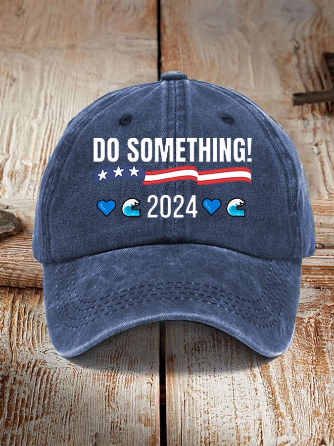 Unisex Blue Wave Do Something 2024 American Flag Hat