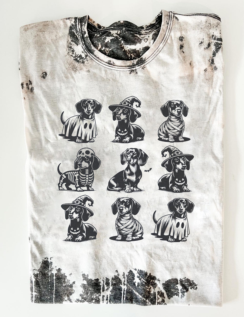 Women's Dog Halloween Print T-Shirt