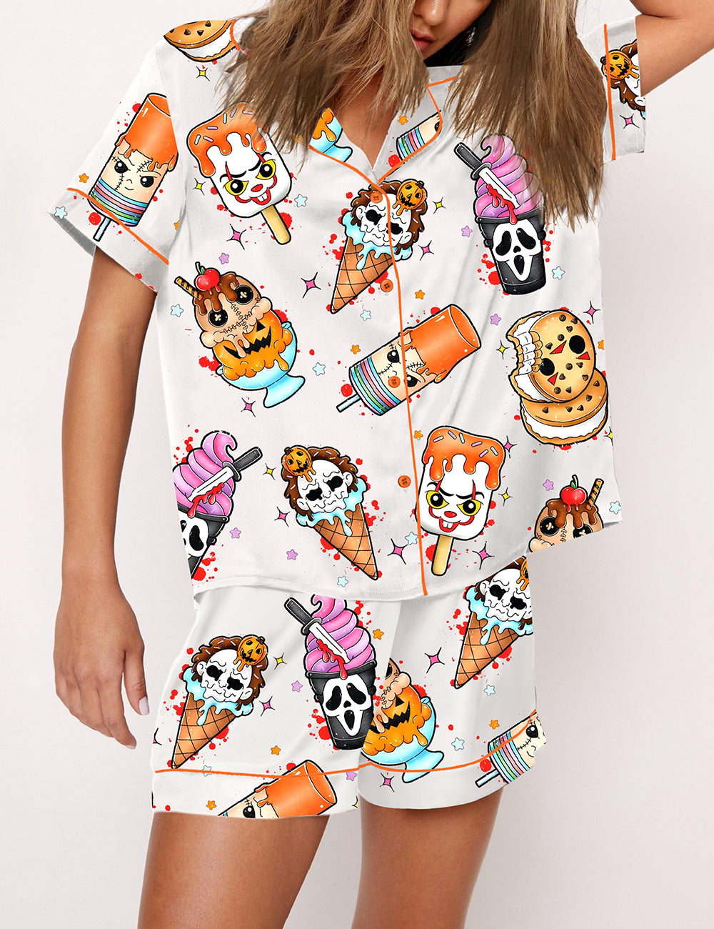 Women's Horror Movie Summer Popsicle Pajama Set