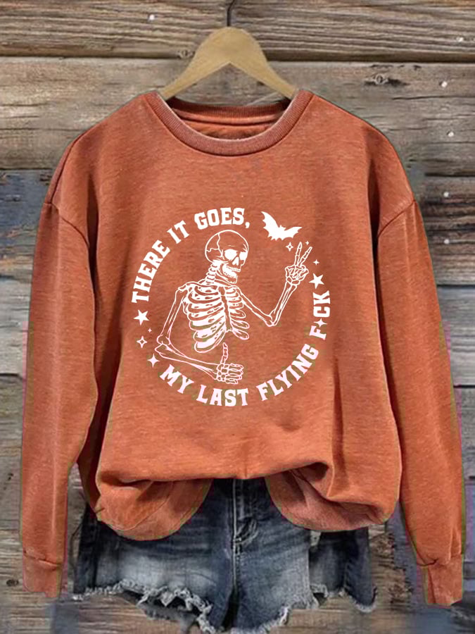 Women's There It Goes My Last Flying Fuck Print Sweatshirt