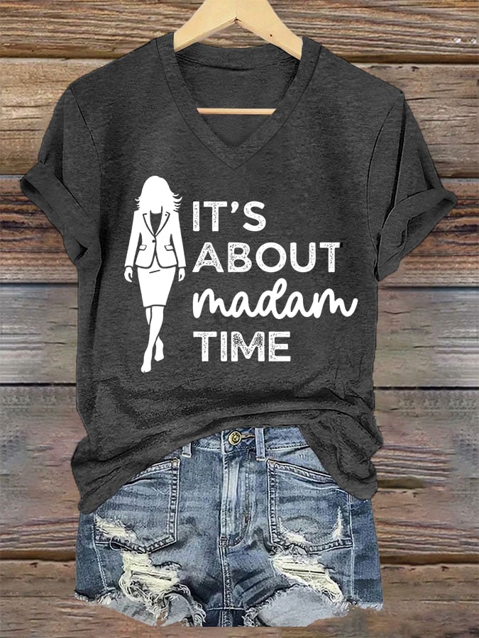 Women's It's About Madam Time Print T-Shirt