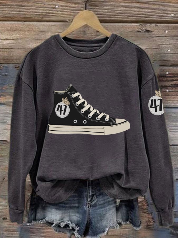 Women's 47 canvas shoes sweatshirt
