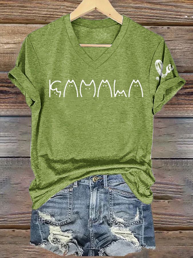 Women's La  kamala Printed Short-Sleeved T-Shirt