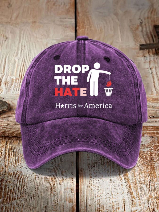 Drop The Hate Printed Casual Unisex Hat