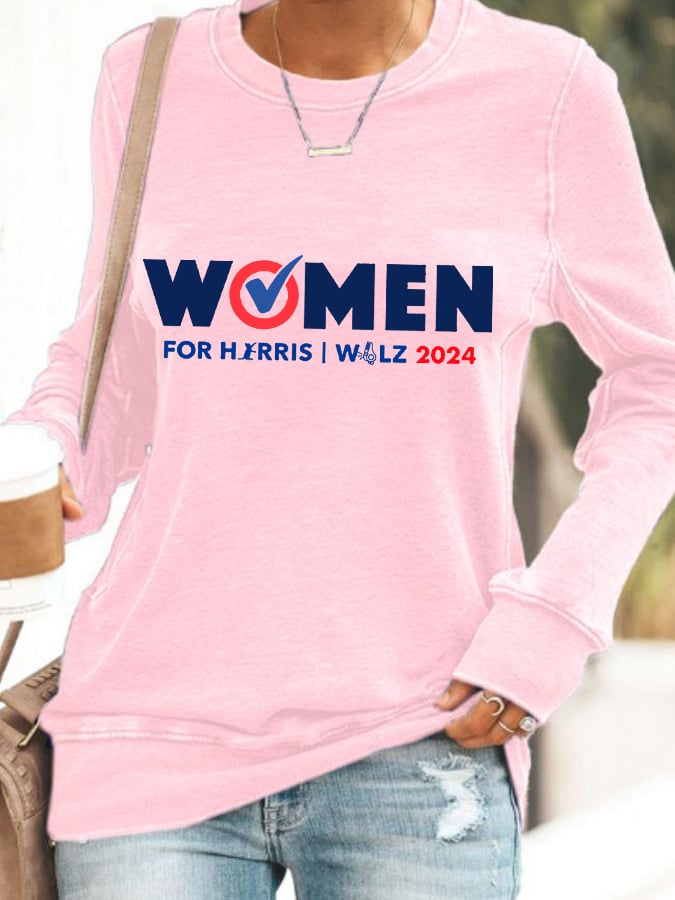 Women's woman for 2024 printed sweatshirt