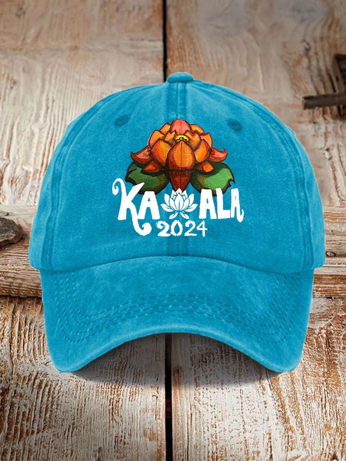 Lotus For Potus2024 Printed Casual Unisex Hat